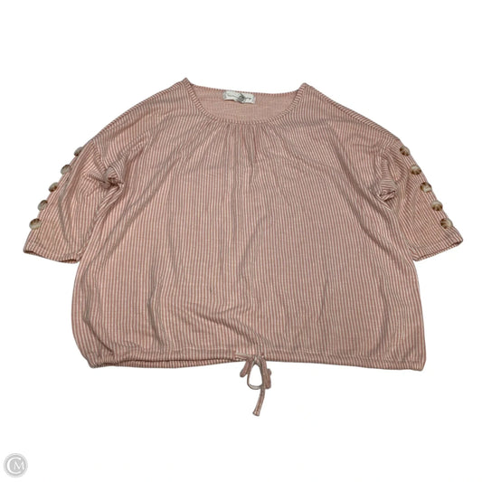 Top 3/4 Sleeve By French Laundry In Pink, Size: L