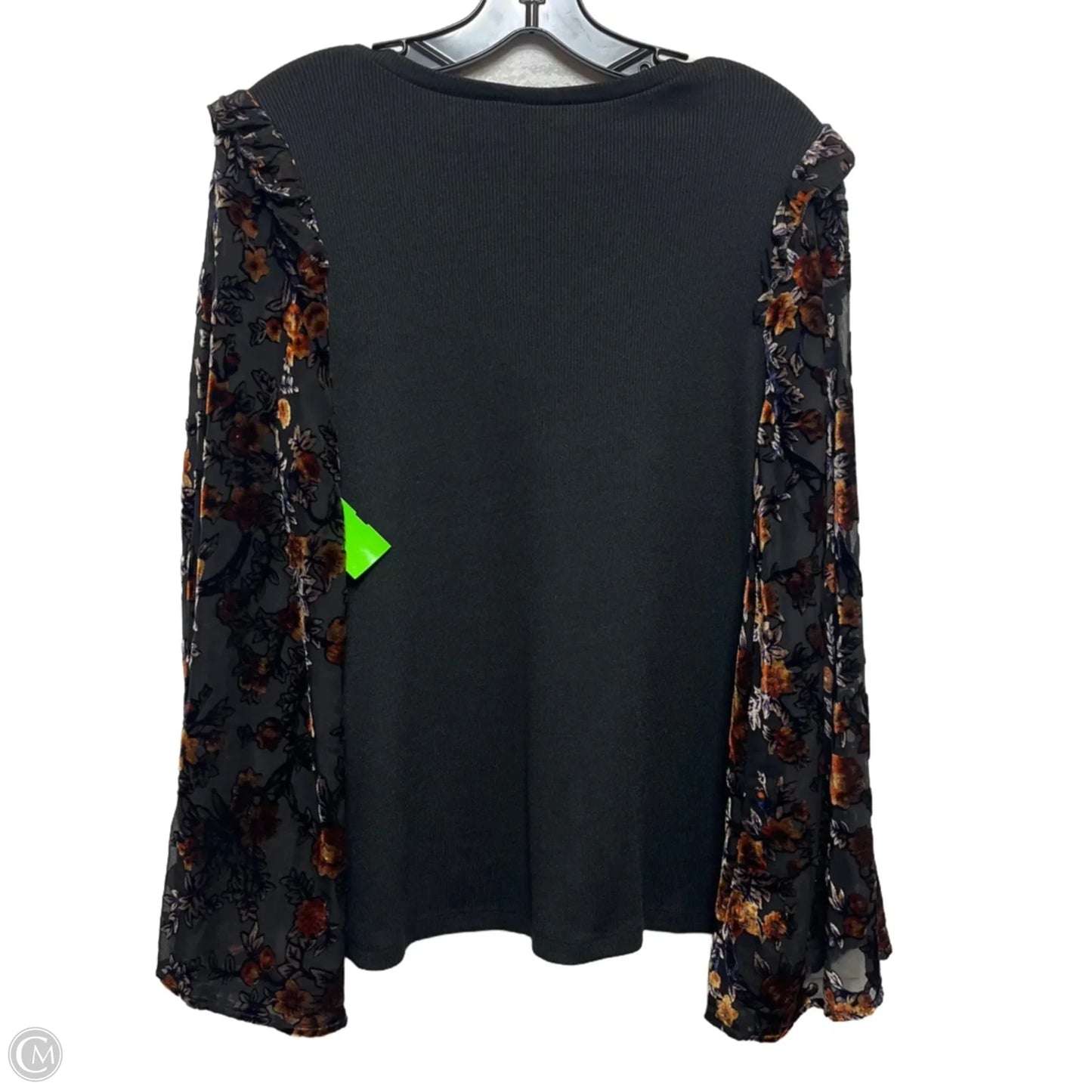 Top Long Sleeve By Cato In Black, Size: M