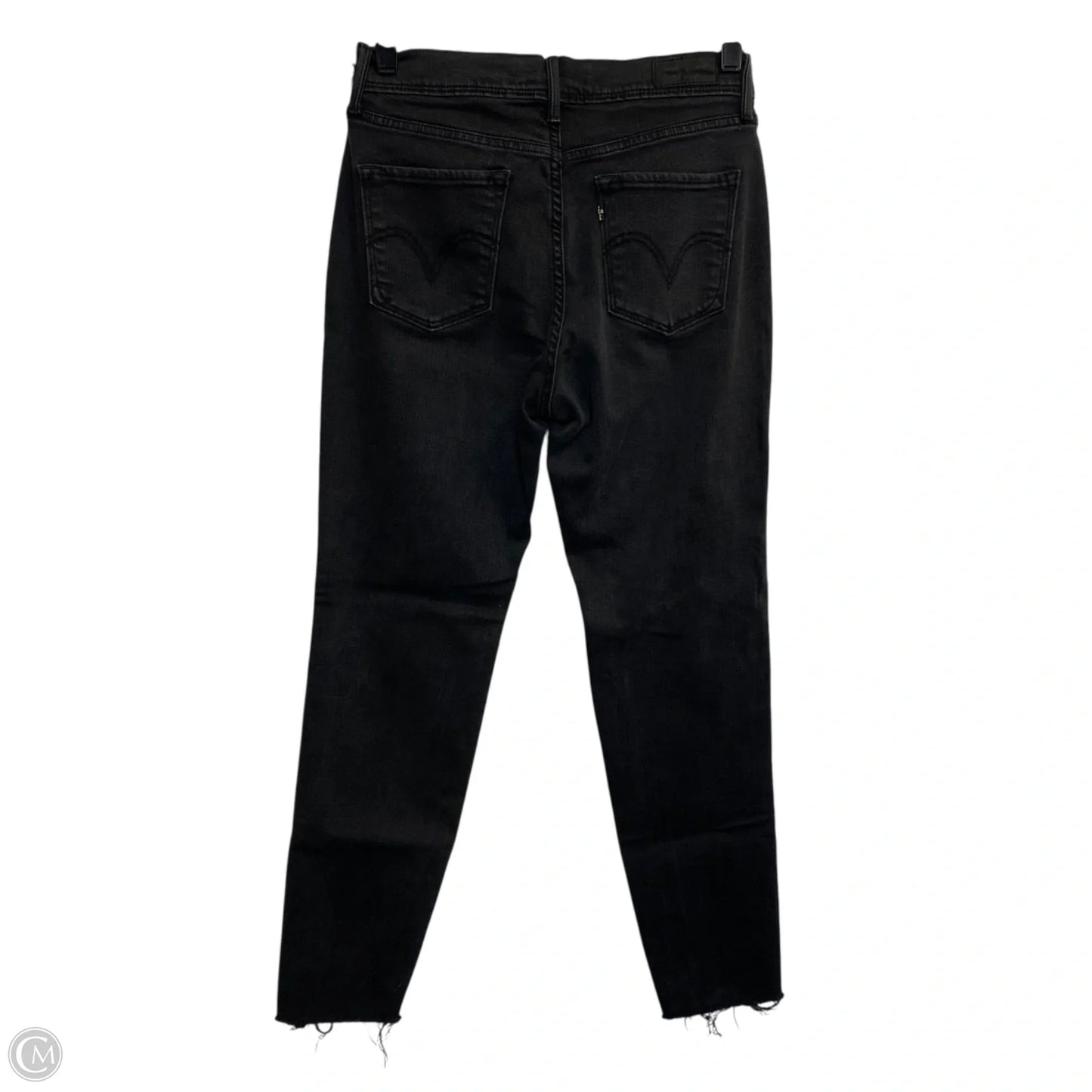 Jeans Skinny By Levis In Black Denim, Size: 6p