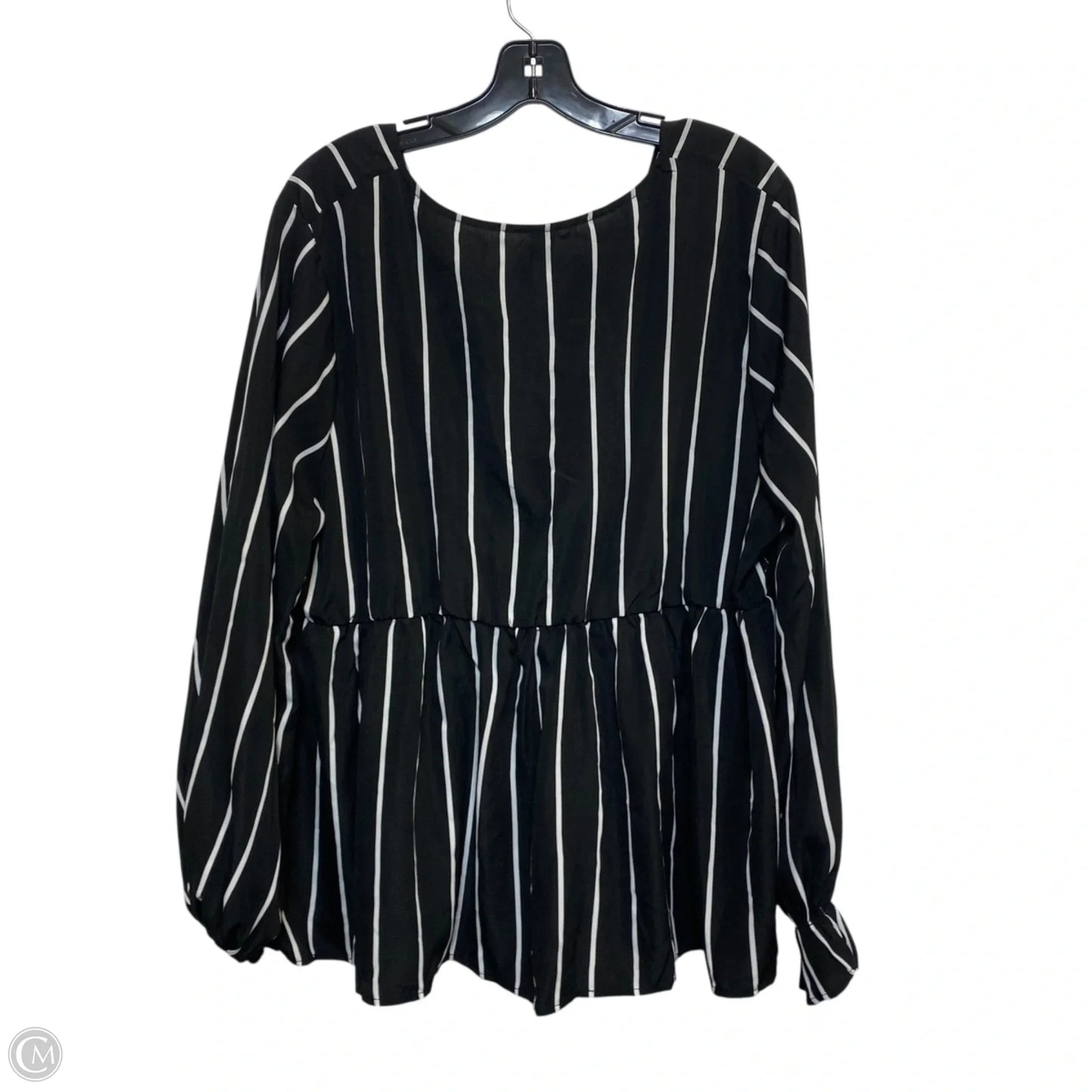 Top Long Sleeve By Shein In Black, Size: 2x