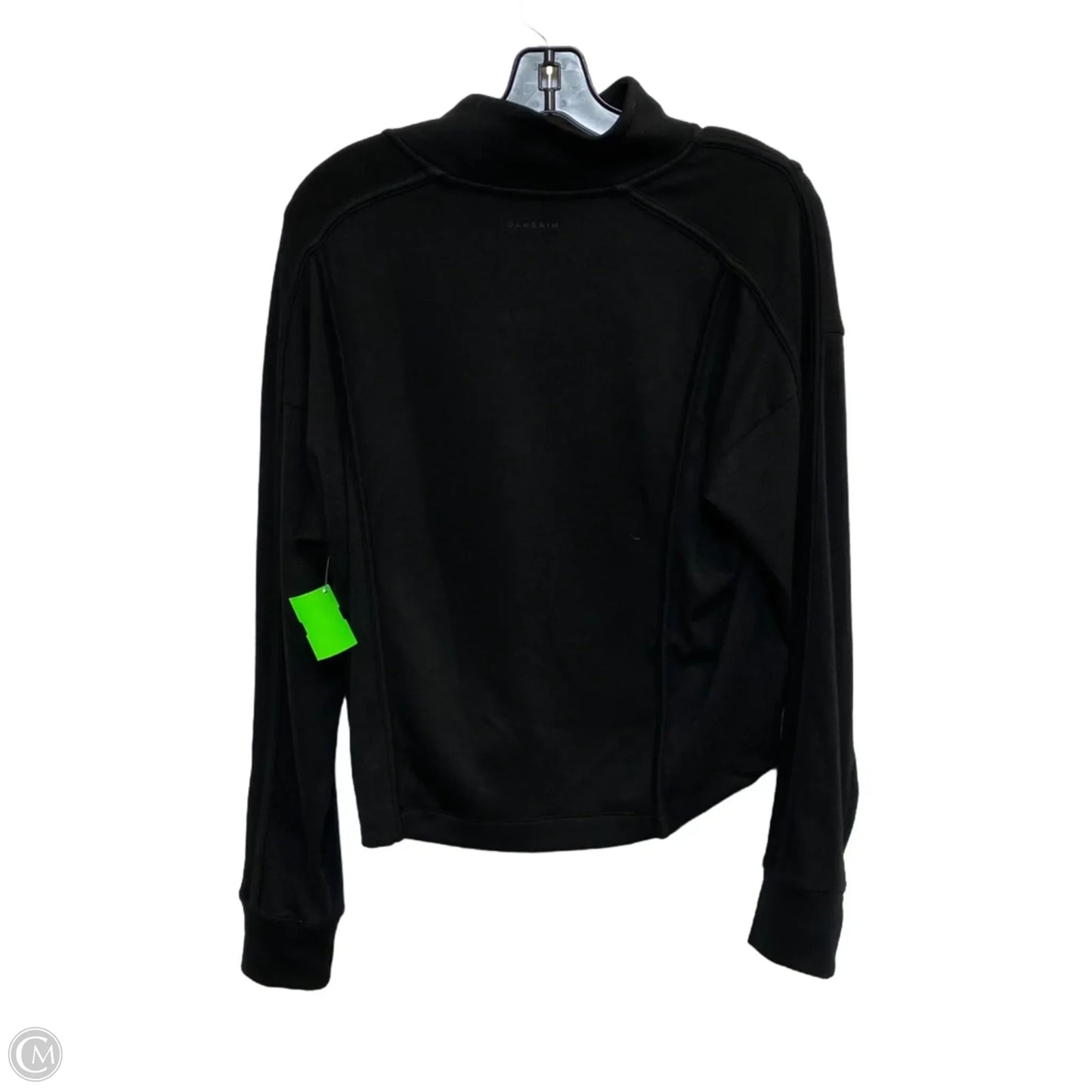 Athletic Top Long Sleeve Collar By Danskin In Black, Size: S