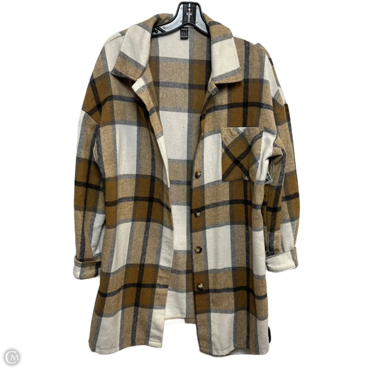 Jacket Shirt By Shein In Tan, Size: S