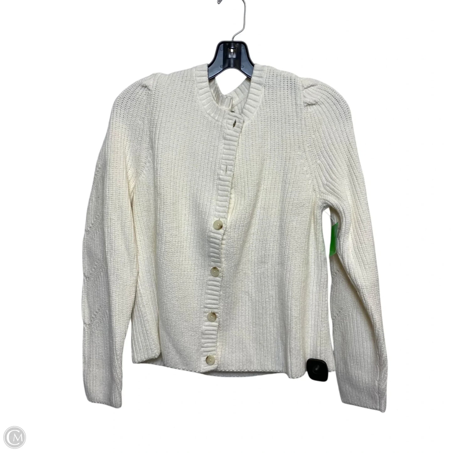 Sweater Cardigan By Talbots In Cream, Size: L