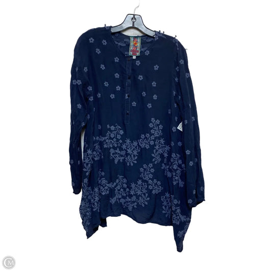 Top Long Sleeve Designer By Johnny Was In Blue, Size: M