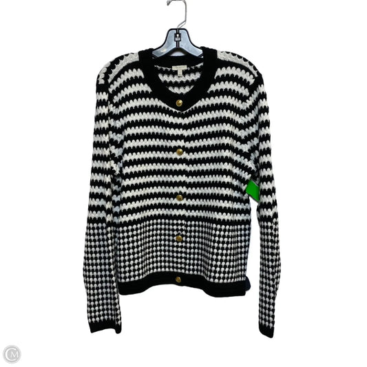 Sweater By Talbots In Black & White, Size: L