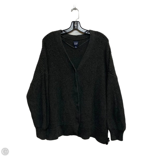 Sweater Cardigan By Gap In Grey, Size: Xl