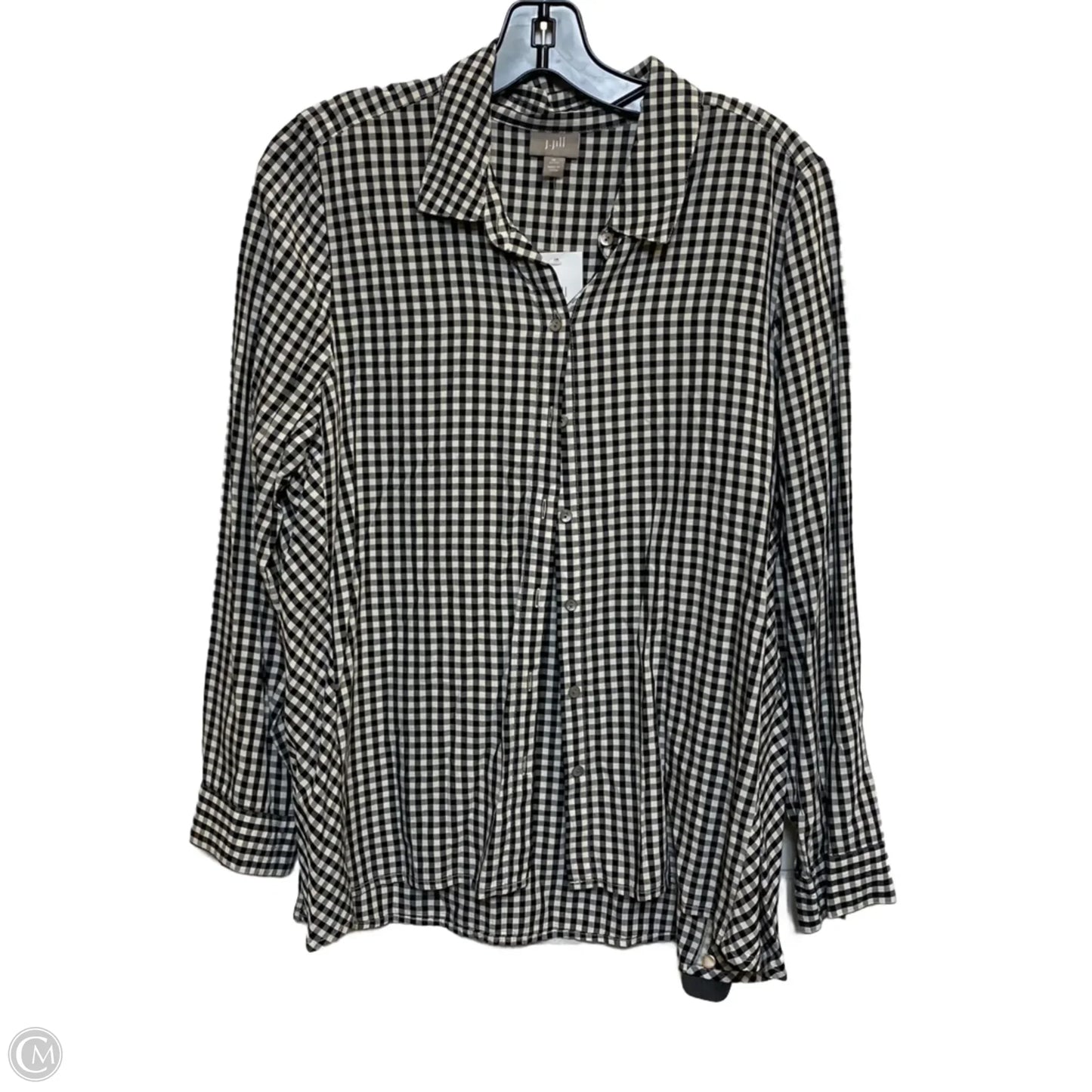 Top Long Sleeve By J. Jill In Black & White, Size: Mp