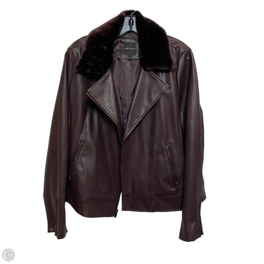 Jacket Moto By Lane Bryant In Purple, Size: Xl