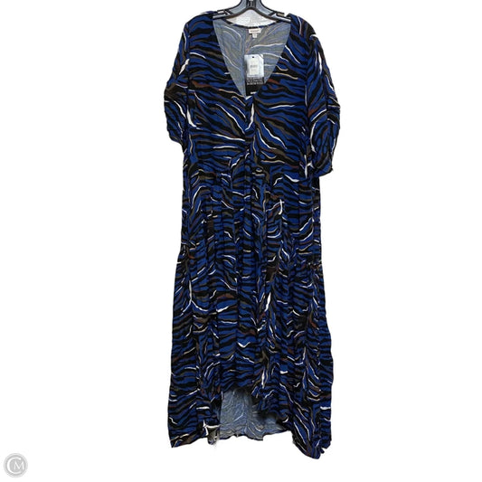Dress Casual Midi By Avenue In Blue, Size: 4x