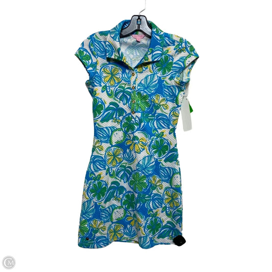 Dress Designer By Lilly Pulitzer In Blue & Green, Size: Xs