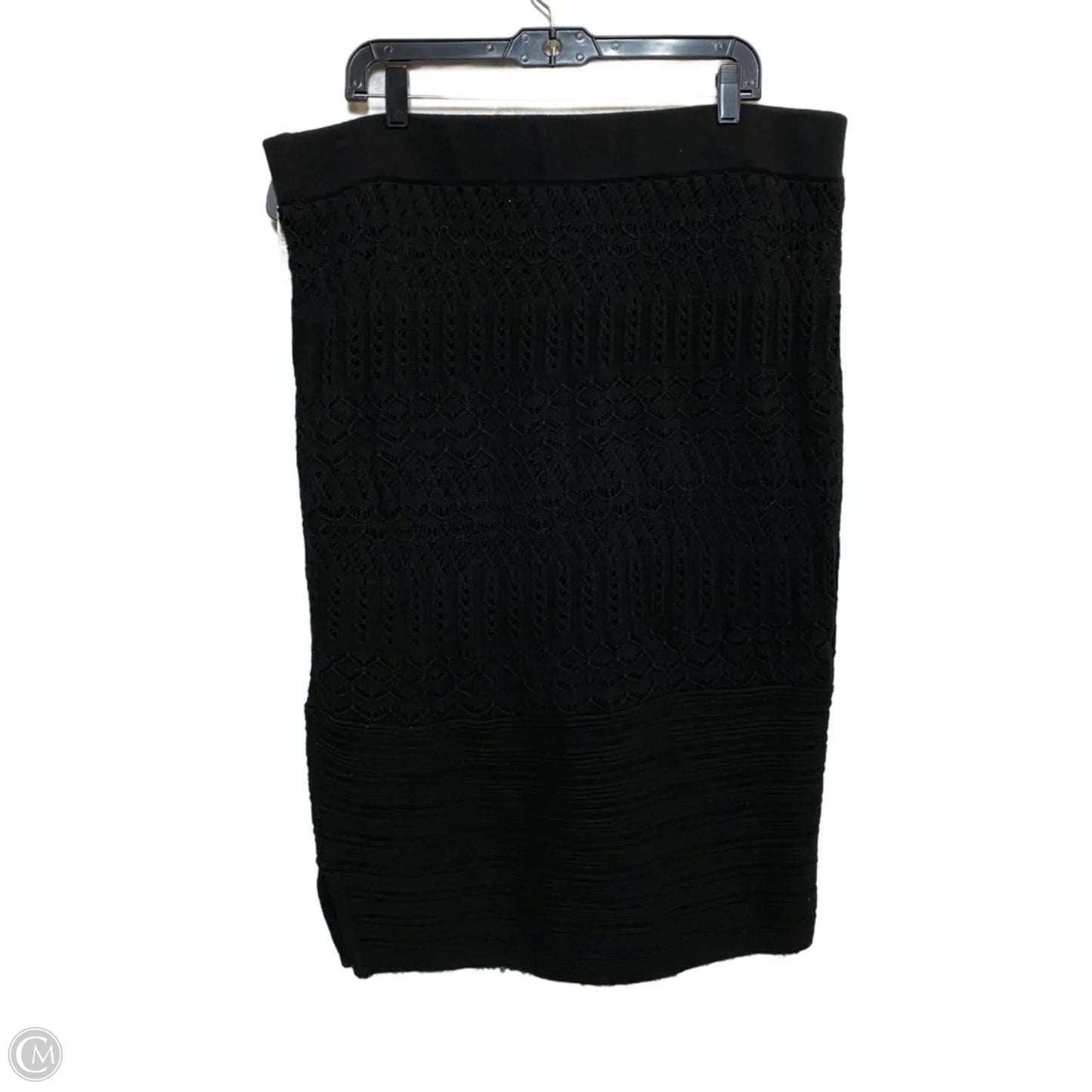 Skirt Midi By Fashion To Figure In Black, Size: 2x