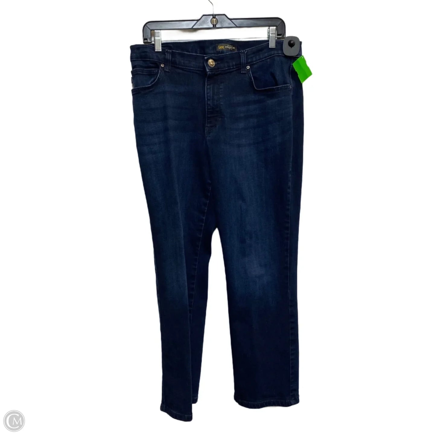 Jeans Straight By Lee In Blue Denim, Size: 14p