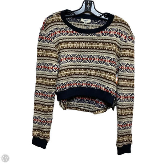 Sweater By Hayden La In Blue & Cream, Size: S