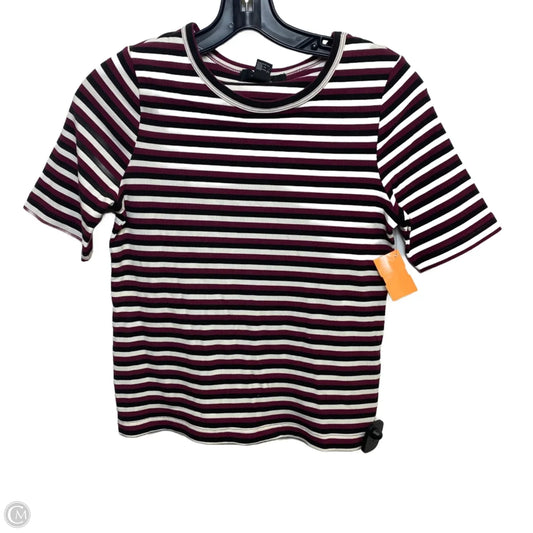 Top Short Sleeve Basic By Forever 21 In Striped Pattern, Size: Xl