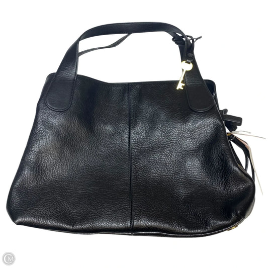 Handbag Leather By Fossil, Size: Medium