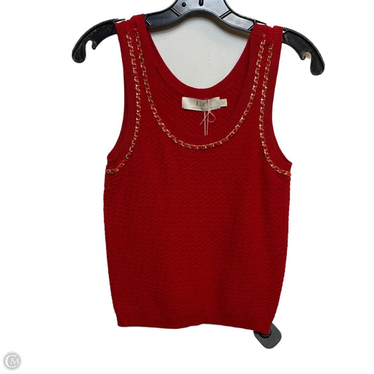 Top Sleeveless By Lizette Collection In Red, Size: M