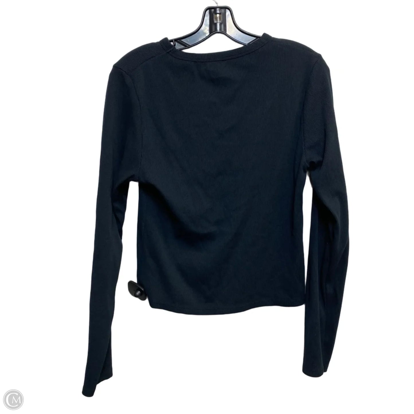 Athletic Top Long Sleeve Crewneck By Under Armour In Black, Size: Xl