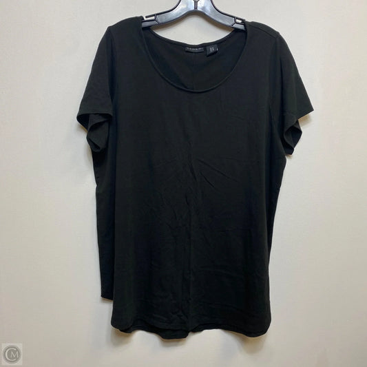Top Short Sleeve Basic By Tahari In Black, Size: 1x