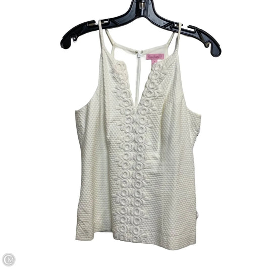 Top Sleeveless Designer By Lilly Pulitzer In White, Size: S