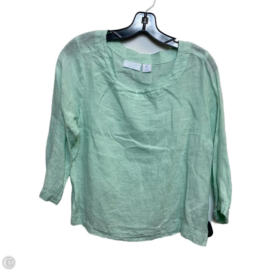 Top 3/4 Sleeve By Martha Stewart In Green, Size: M