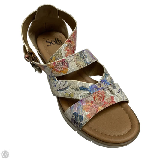 Sandals Flats By Sofft In Multi-colored, Size: 8