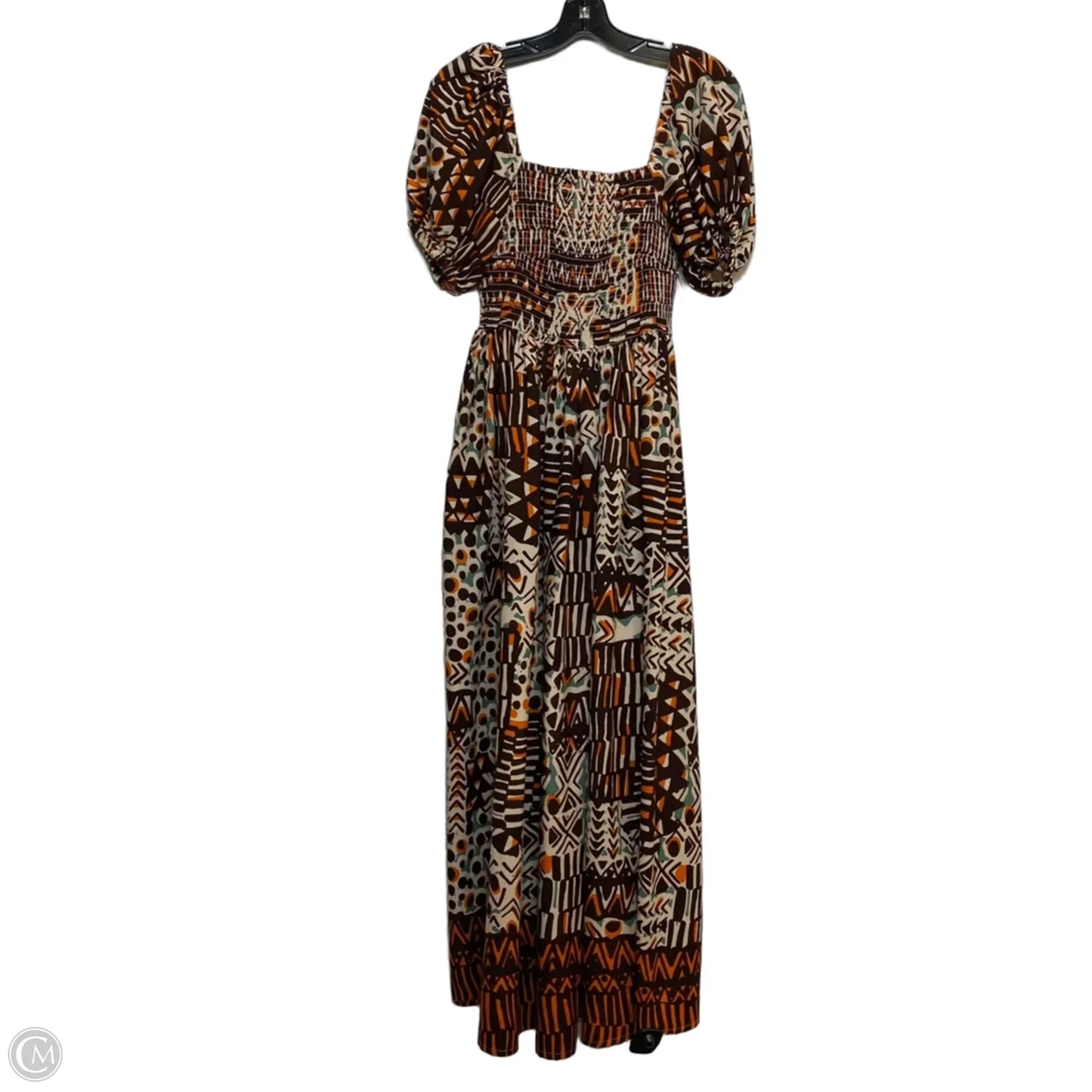Dress Casual Maxi By Truly 4 You In Brown & Orange, Size: S
