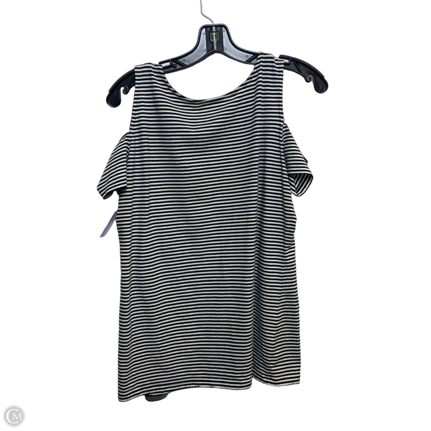 Top Short Sleeve By Michael By Michael Kors In Black & White, Size: M