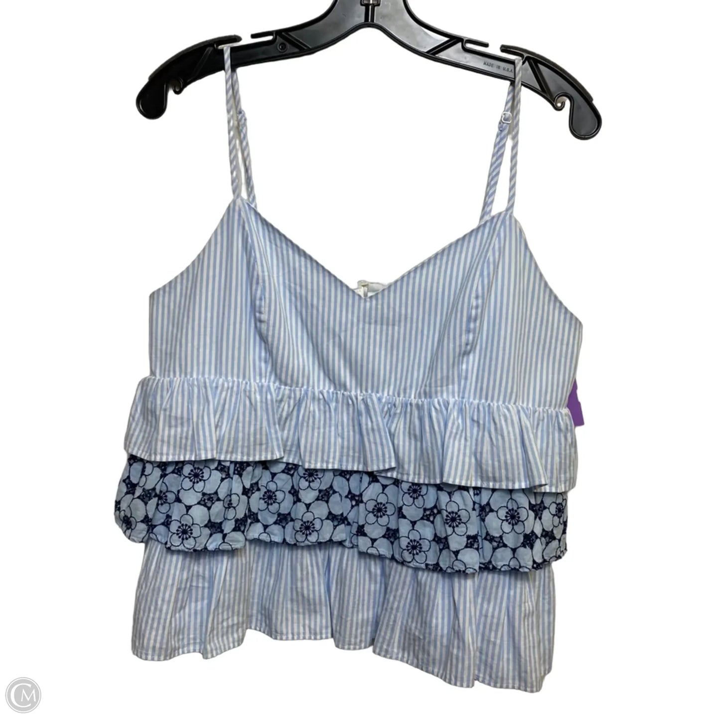 Top Sleeveless By English Factory In Blue, Size: M