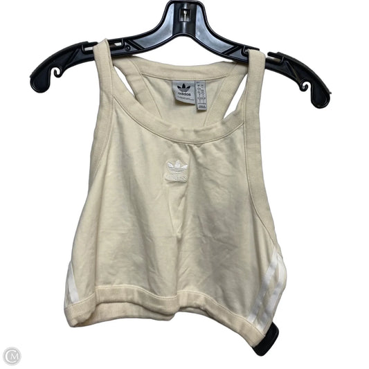 Athletic Tank Top By Adidas In Cream, Size: L
