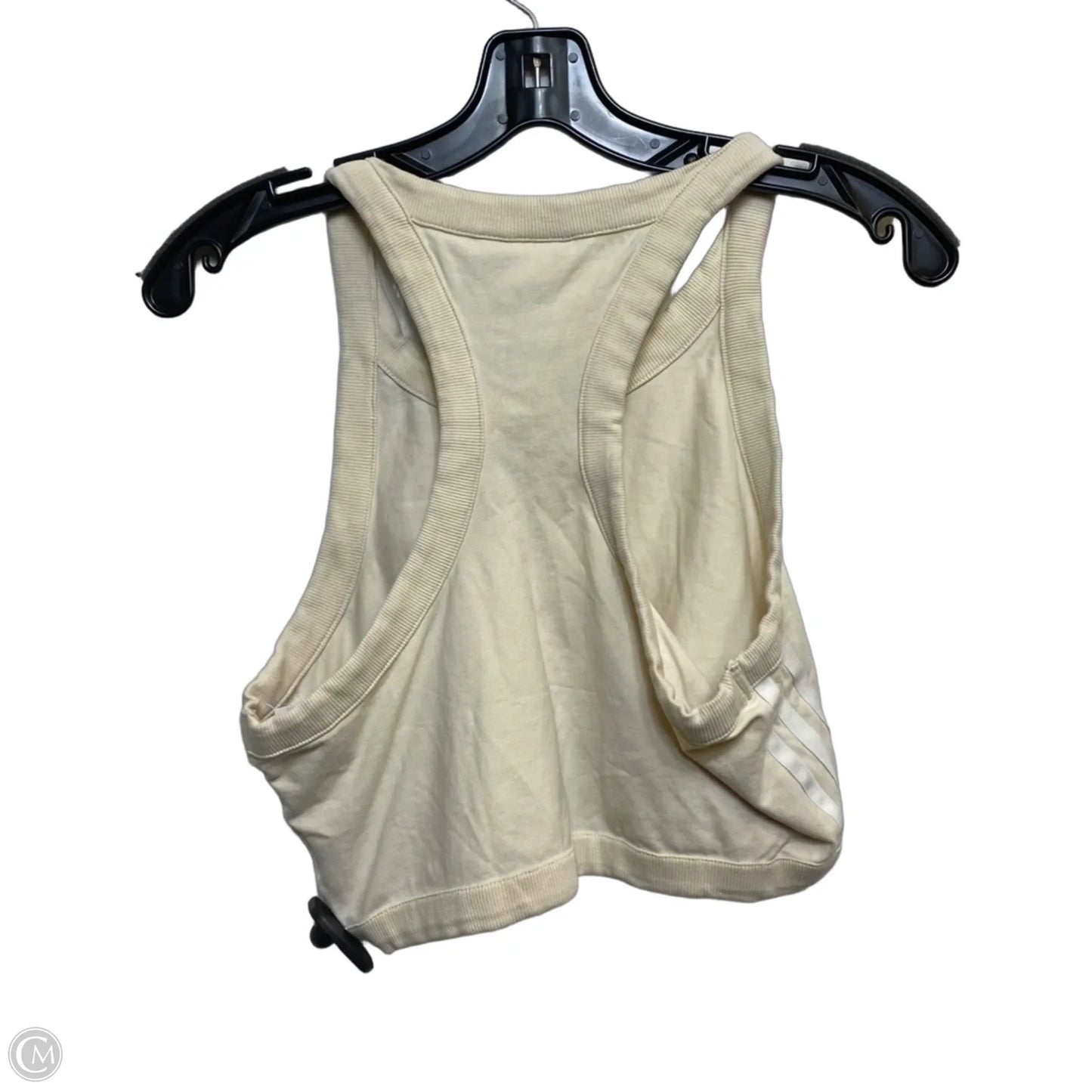 Athletic Tank Top By Adidas In Cream, Size: L