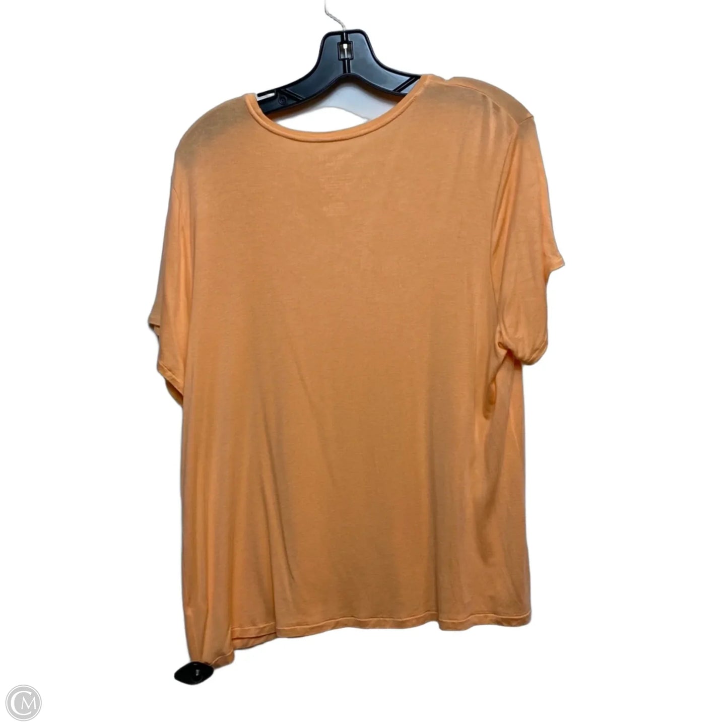 Top Short Sleeve Basic By Nine West Apparel In Orange, Size: Xxl