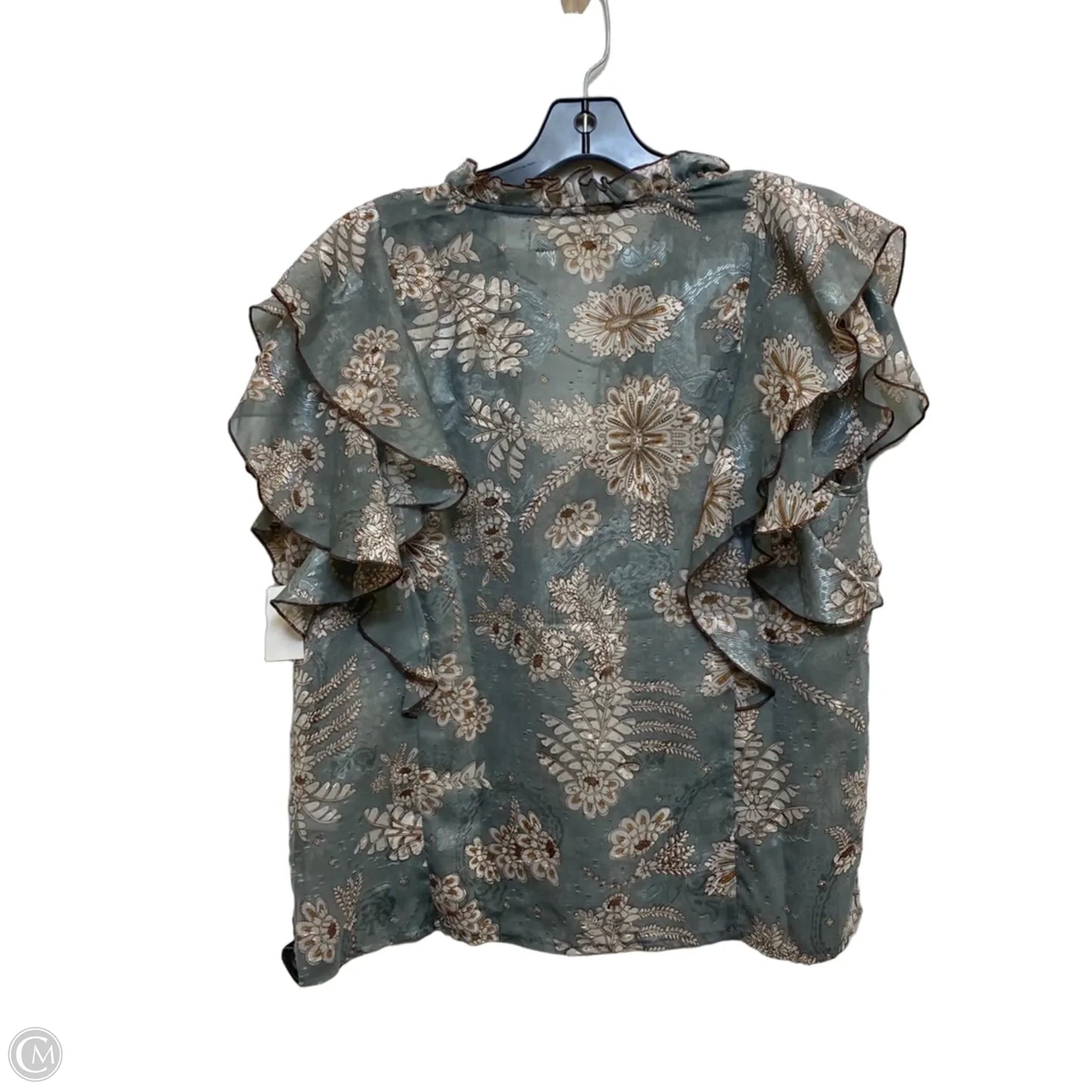 Top Sleeveless By Bishop + Young In Blue & Brown, Size: M