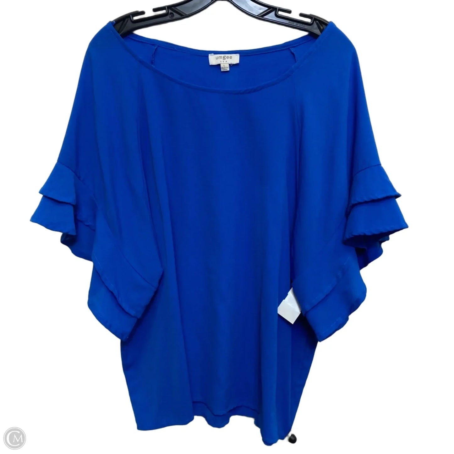 Top Short Sleeve By Umgee In Blue, Size: L