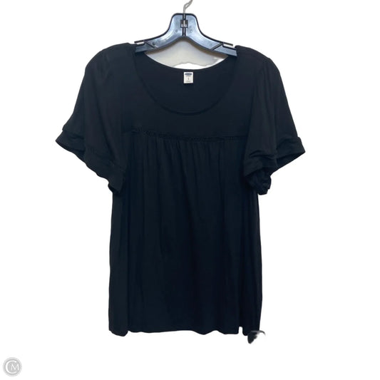 Top Short Sleeve By Old Navy In Black, Size: S