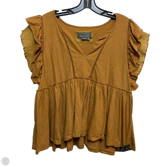Top Sleeveless By Anthropologie In Brown, Size: L