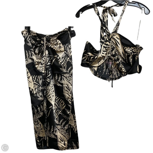 Skirt Set 2pc By Future Collective In Black & Cream, Size: L
