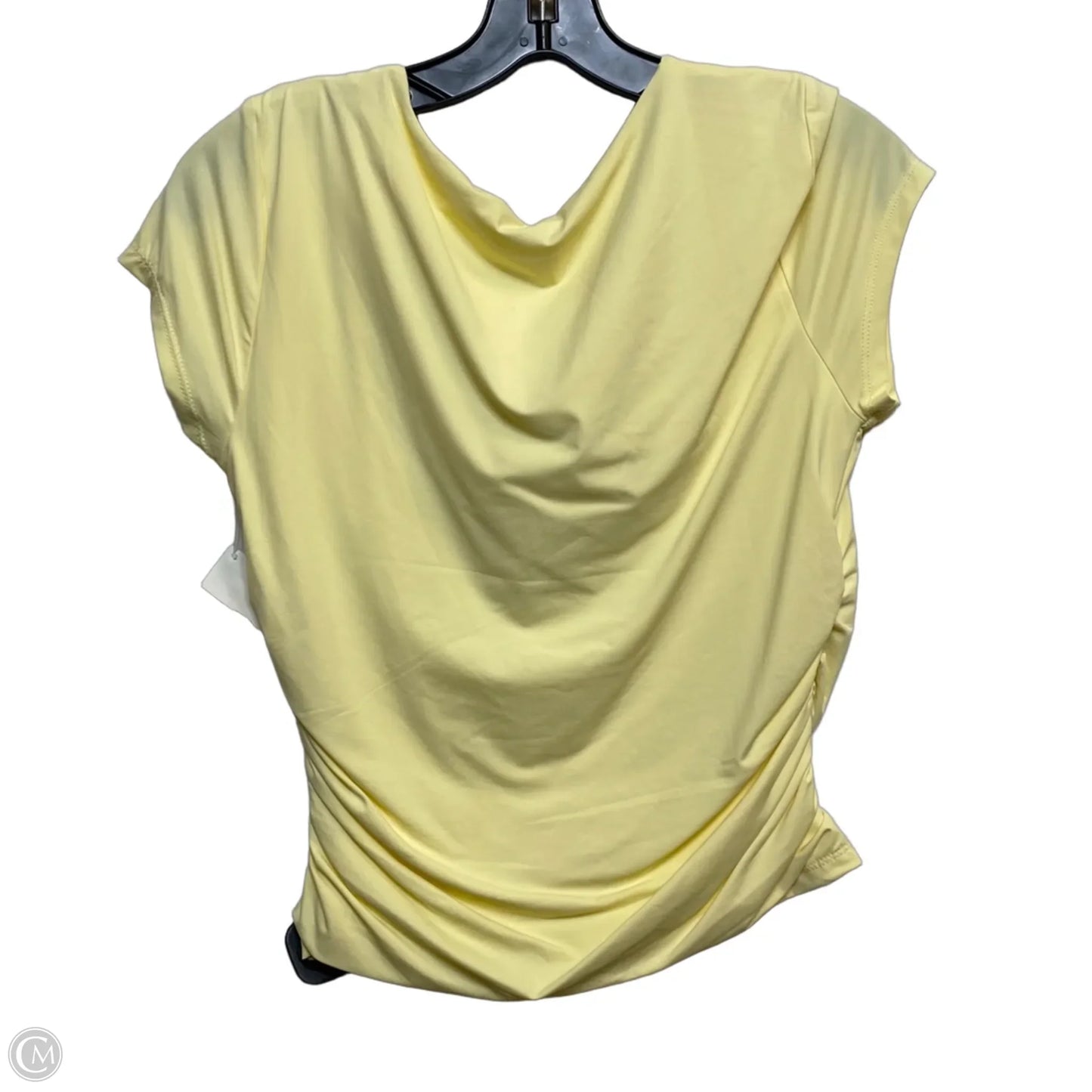 Top Short Sleeve By Pink Rose In Yellow, Size: L