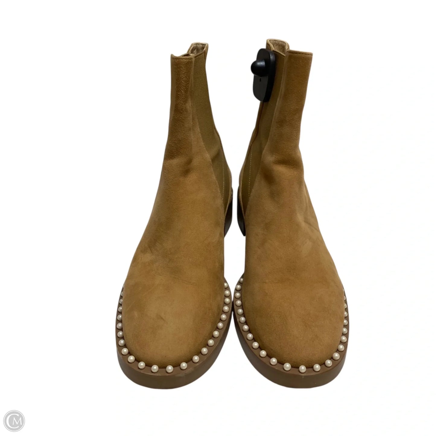 Boots Designer By Stuart Weitzman In Brown, Size: 7.5