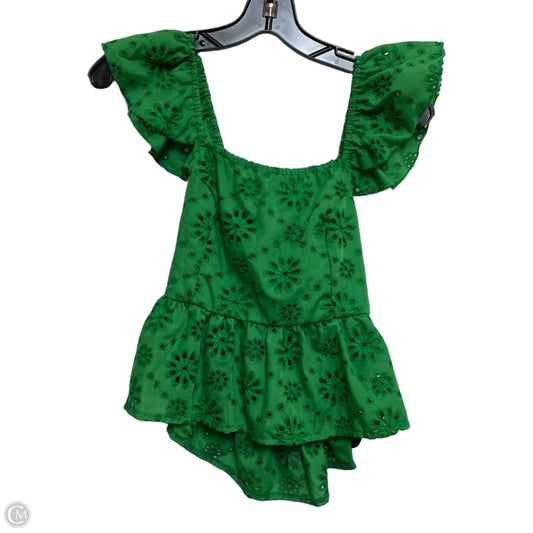 Top Sleeveless By Shein In Green, Size: S