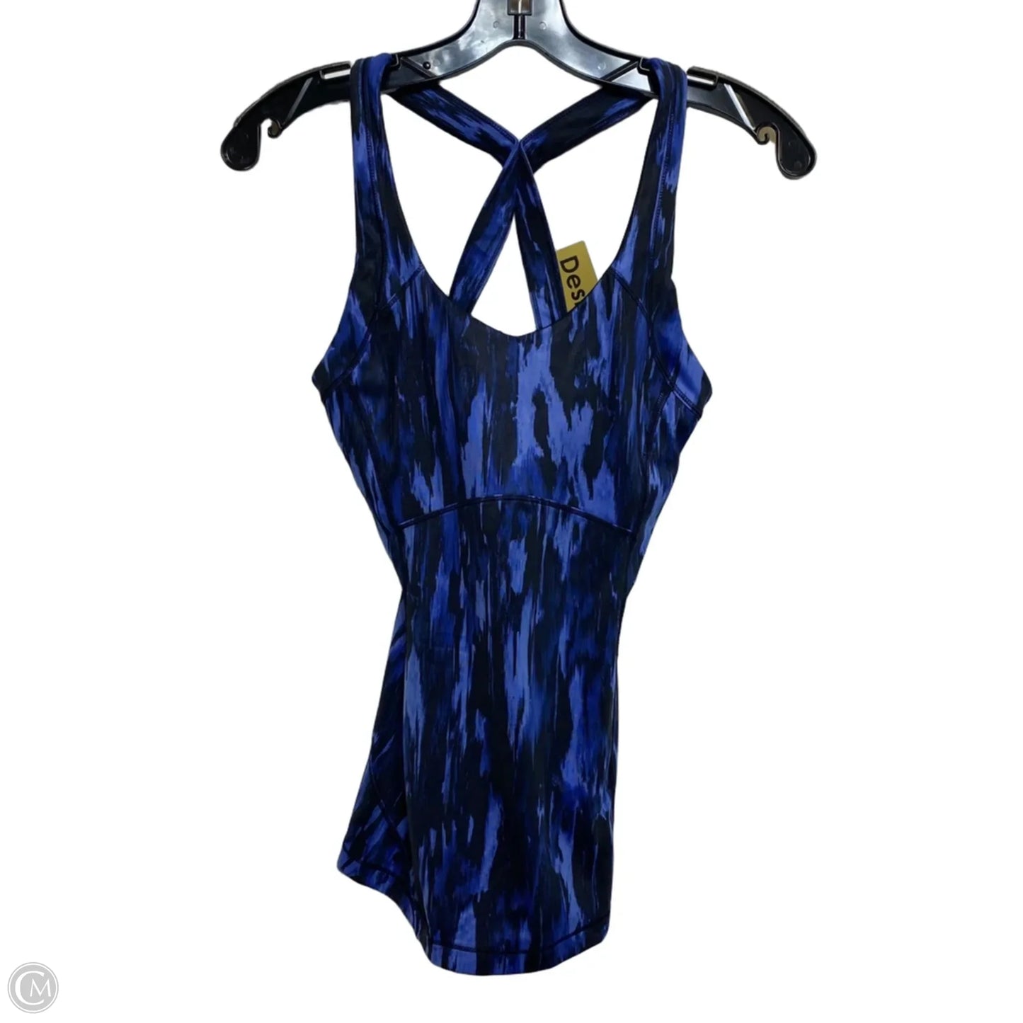Athletic Tank Top By Lululemon In Black & Blue, Size: S