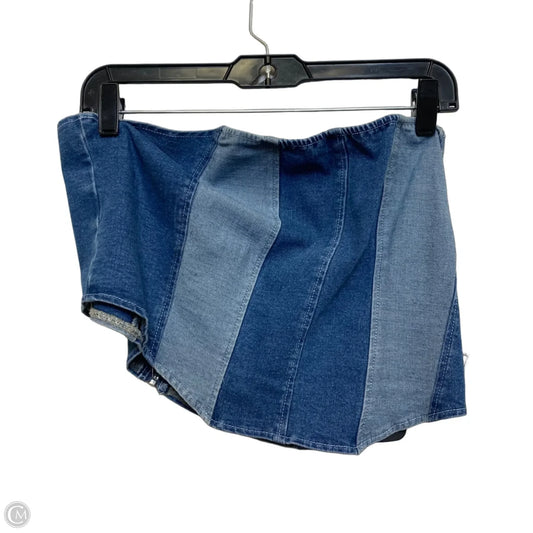 Top Sleeveless By Fashion Nova In Blue Denim, Size: 2x