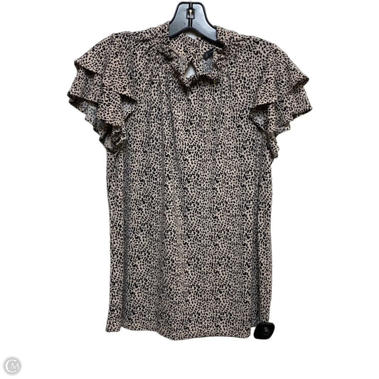 Top Sleeveless By Adrianna Papell In Black & Pink, Size: M