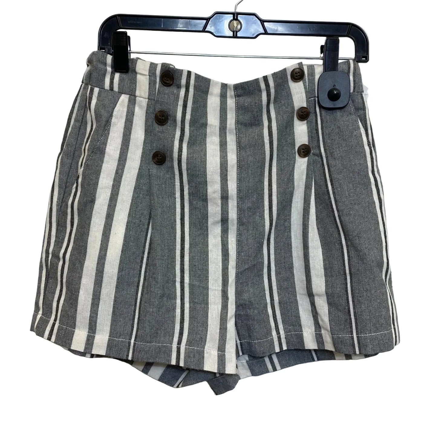 Shorts By Simply Blessed In Grey & White, Size: Xl