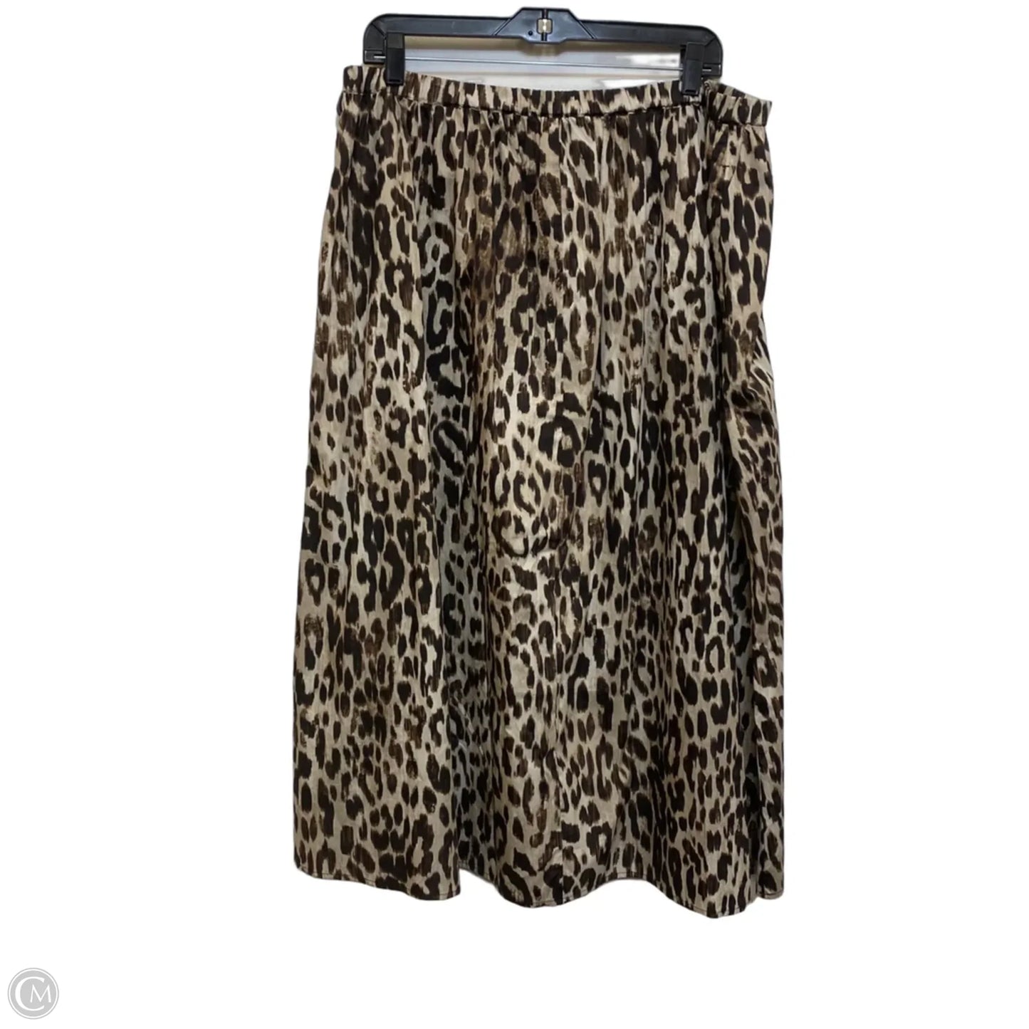 Skirt Midi By Simply Vera In Animal Print, Size: Xl