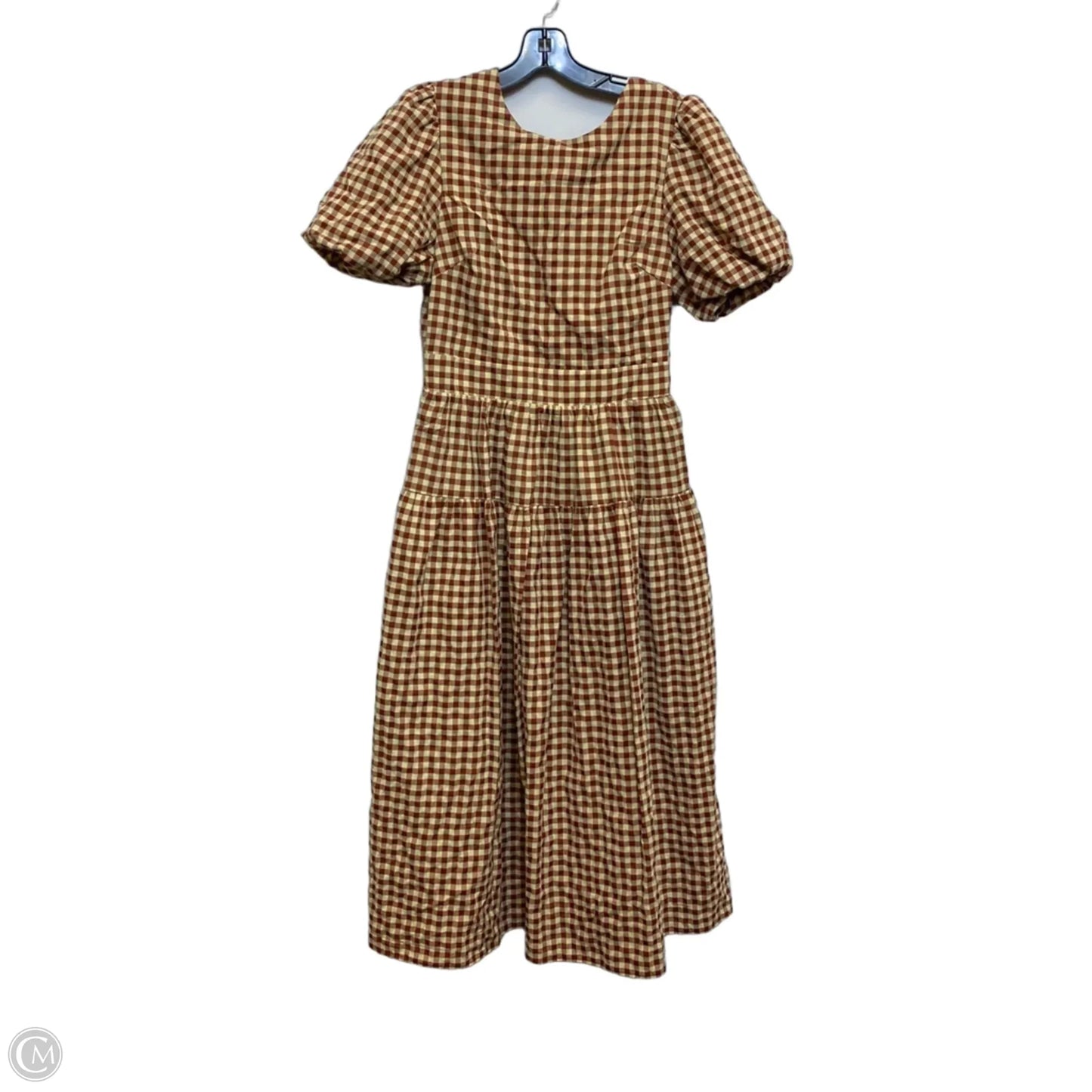 Dress Casual Maxi By En Saison In Brown & Cream, Size: M
