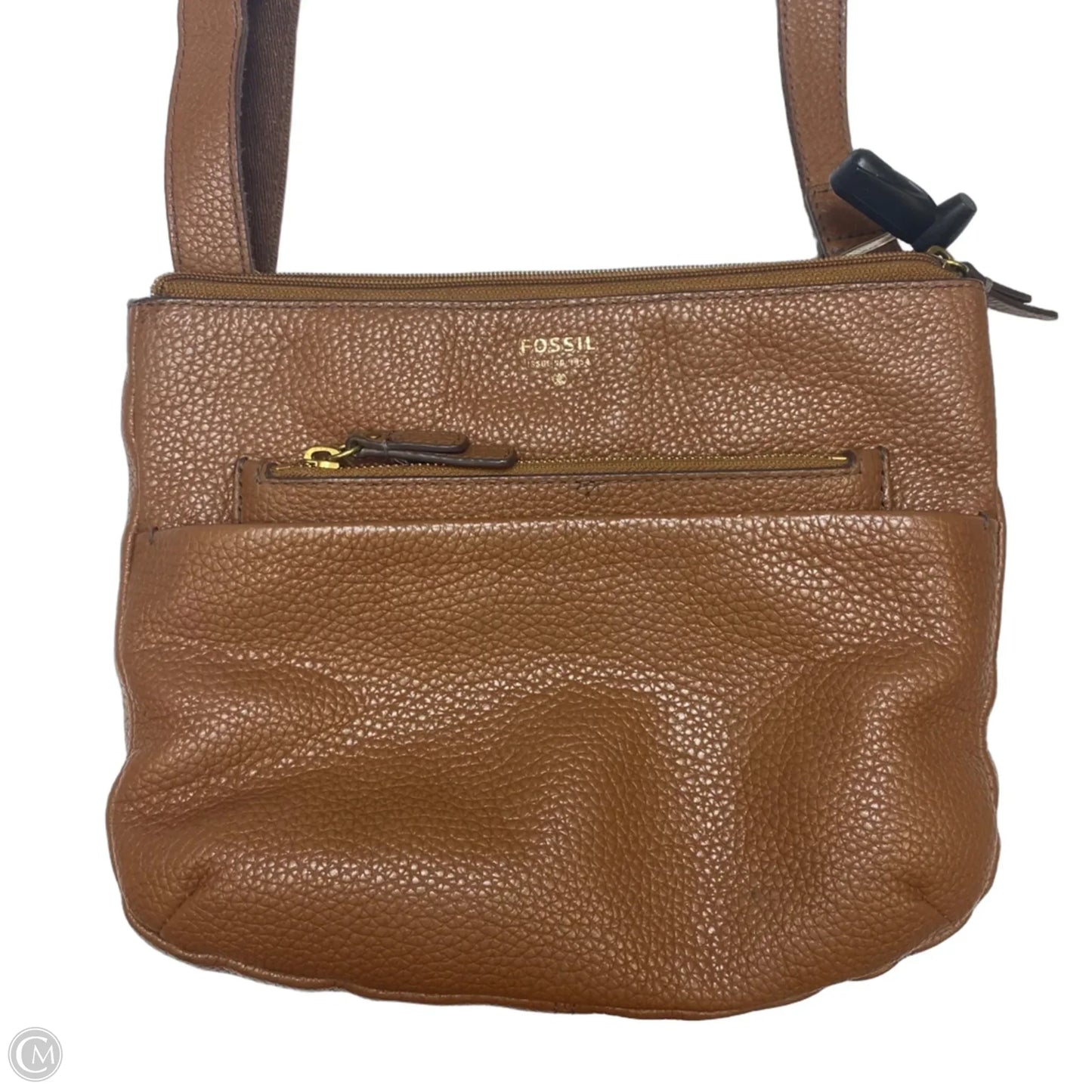 Crossbody Leather By Fossil, Size: Medium