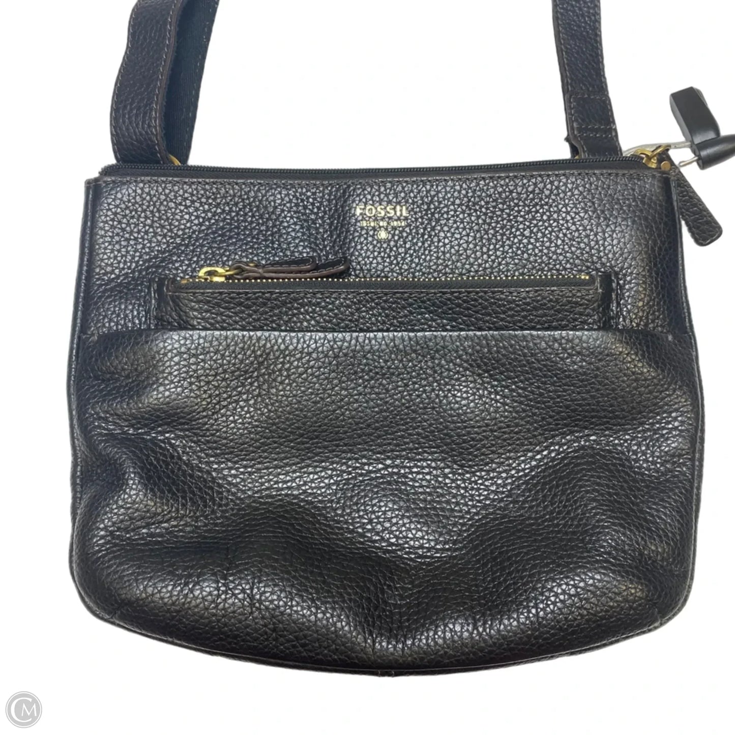 Crossbody Leather By Fossil, Size: Medium