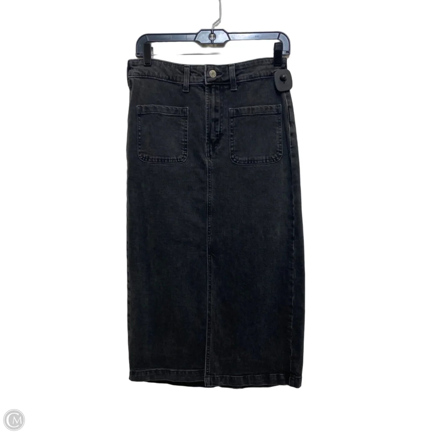 Skirt Midi By Gap In Grey Denim, Size: Xs
