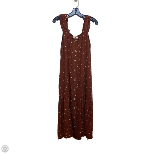 Dress Casual Midi By Betseys Boutique Shop In Brown, Size: M