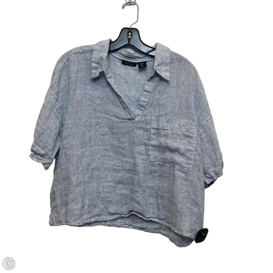 Top Short Sleeve By Tahari In Blue, Size: Xl